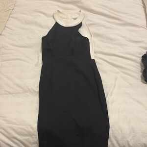 Elegant Black and White Women's Dress